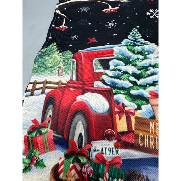Sambosk Christmas Tree Truck Table Runner Snowman Farmhouse Table Runners READ - Picture 3 of 6